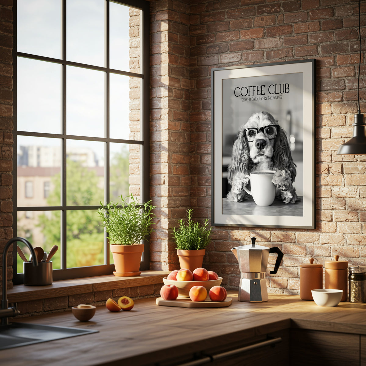 Cocker Spaniel Coffee Club Print (A4, A5, 5x7, 4x6)
