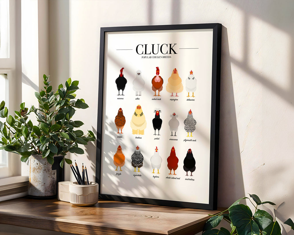 Chicken Breeds Animal Print (A3, A4, A5, 5x7, 4x6)