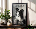 Border Collie Coffee Club Print (A4, A5, 5x7, 4x6)