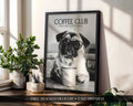 Pug Coffee Club Print (A4, A5, 5x7, 4x6)