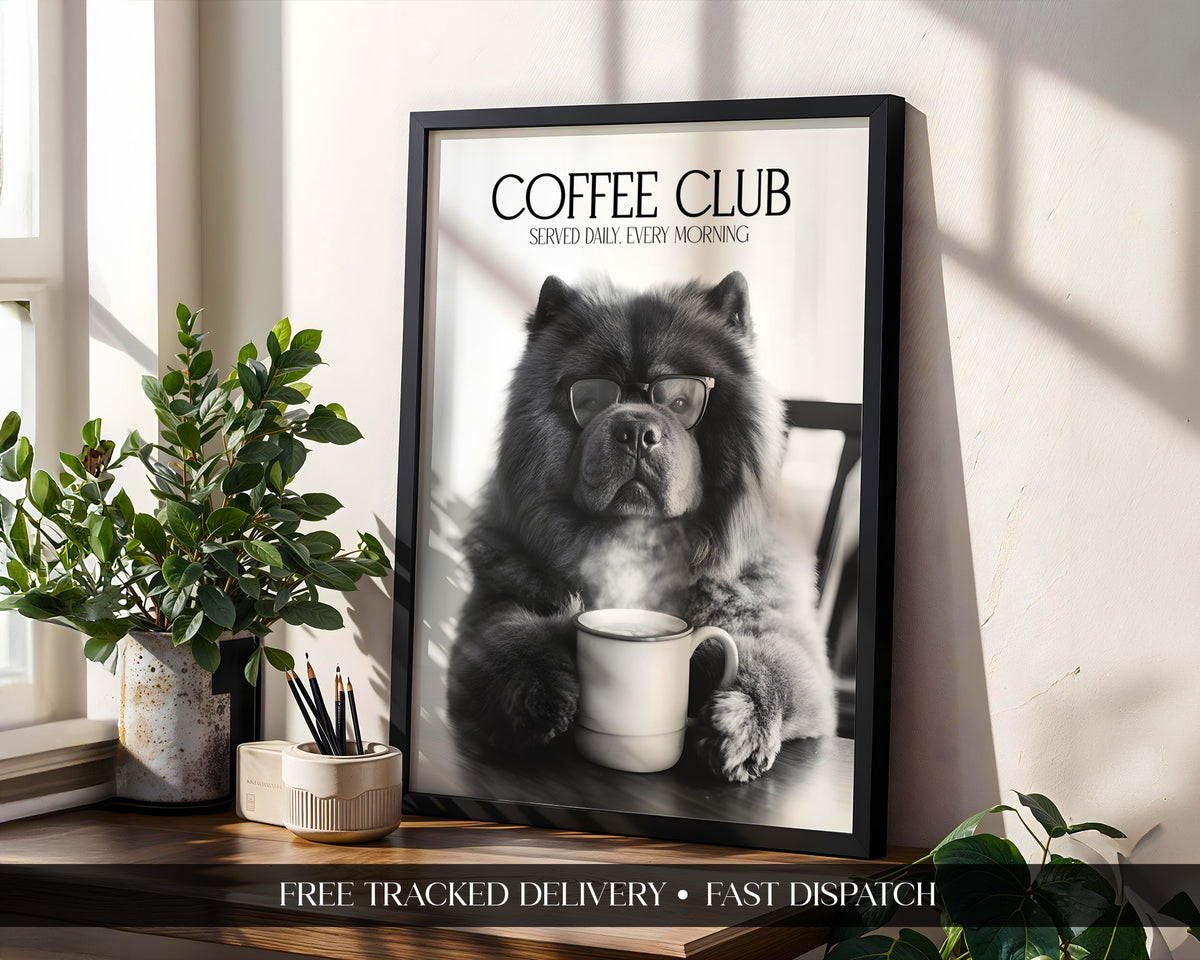 Chow Chow Coffee Club Print (A4, A5, 5x7, 4x6)