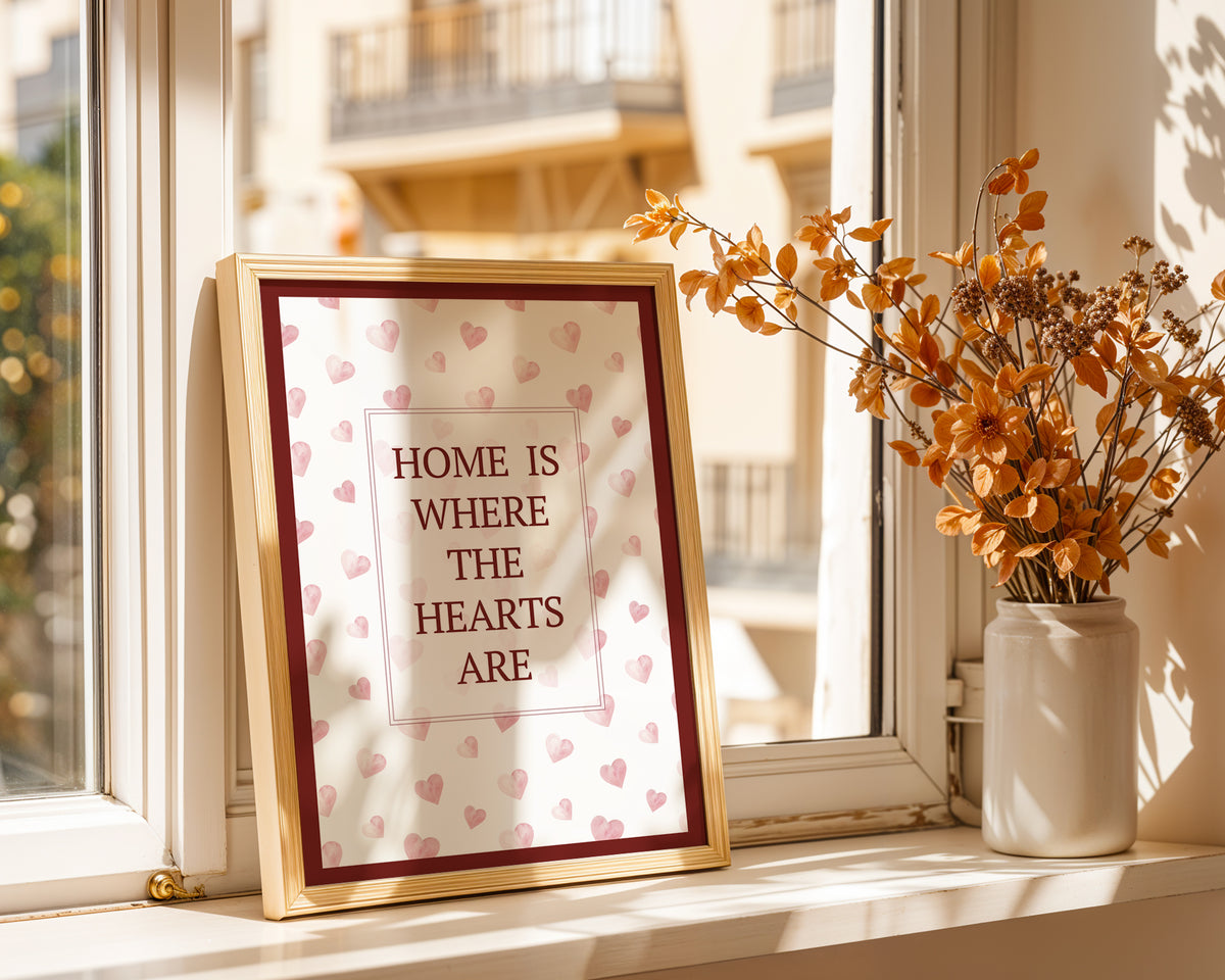 Pink Hearts Print (A4, A5, 5x7, 4x6)