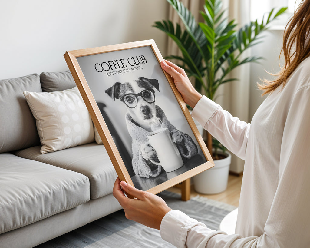 Jack Russell Coffee Club Print (A4, A5, 5x7, 4x6)