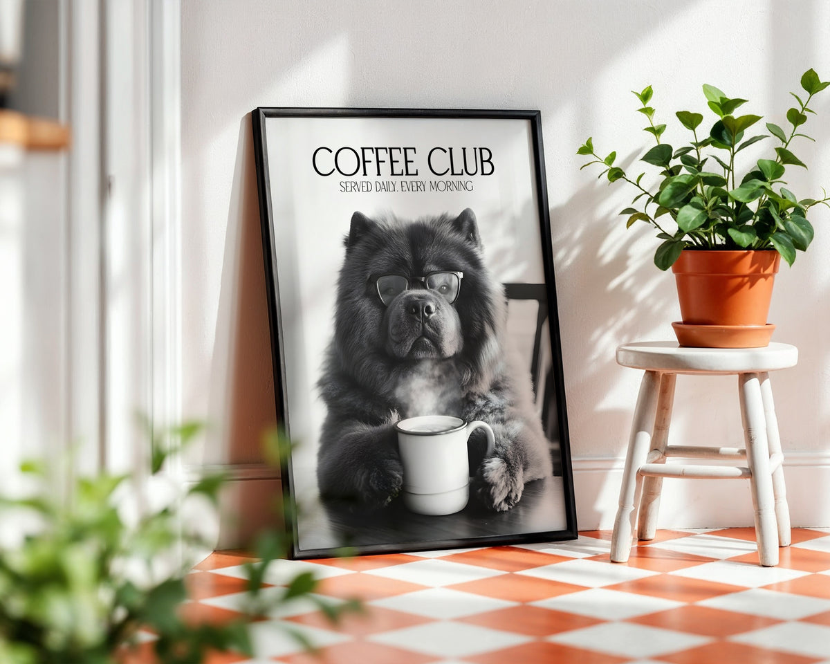 Chow Chow Coffee Club Print (A4, A5, 5x7, 4x6)