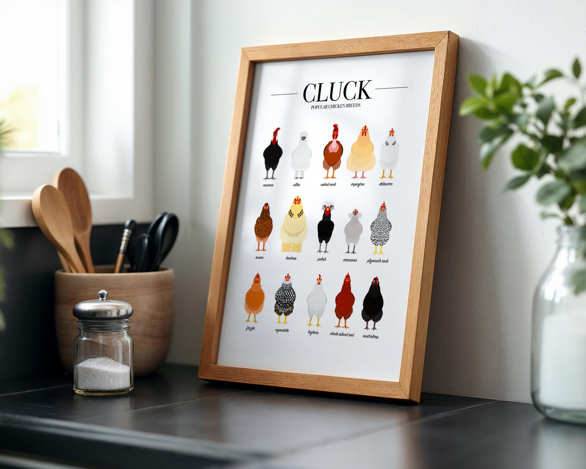 Chicken Breeds Animal Print (A3, A4, A5, 5x7, 4x6)