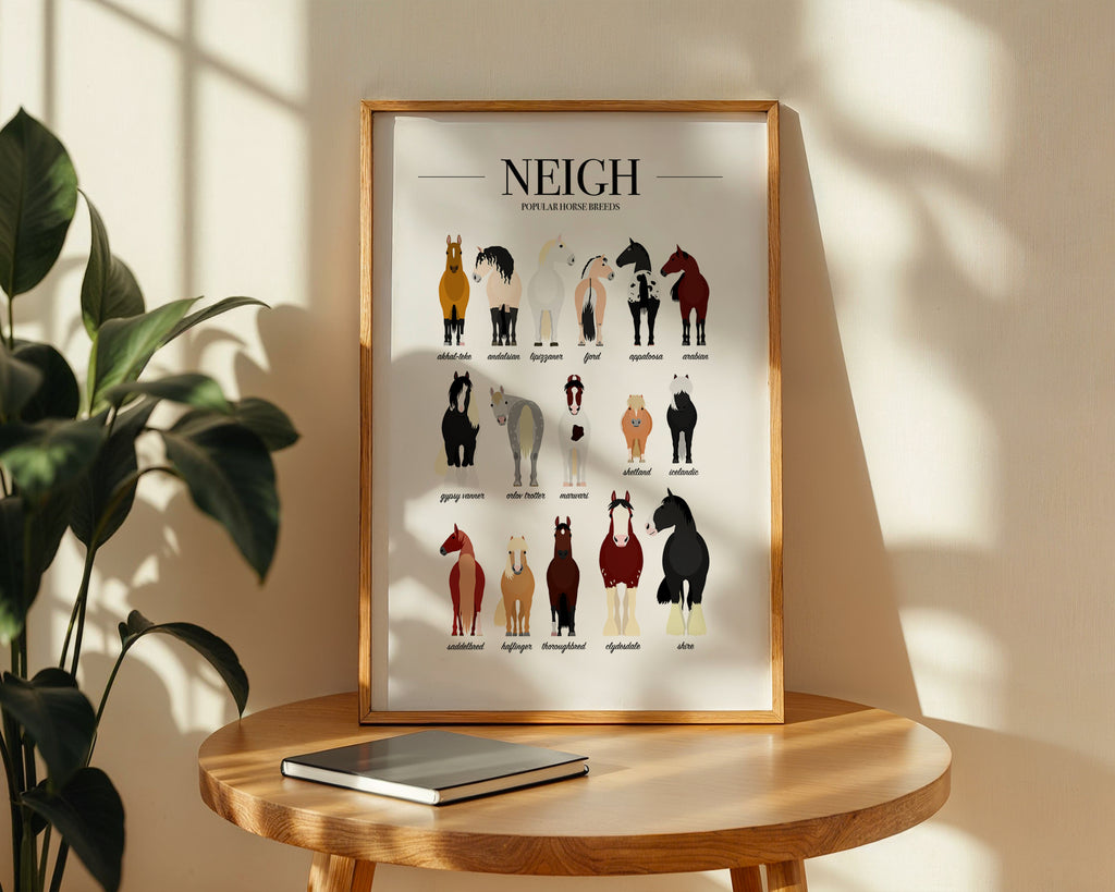 Horse Breeds Animal Print (A3, A4, A5, 5x7, 4x6)