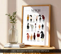 Horse Breeds Animal Print (A3, A4, A5, 5x7, 4x6)