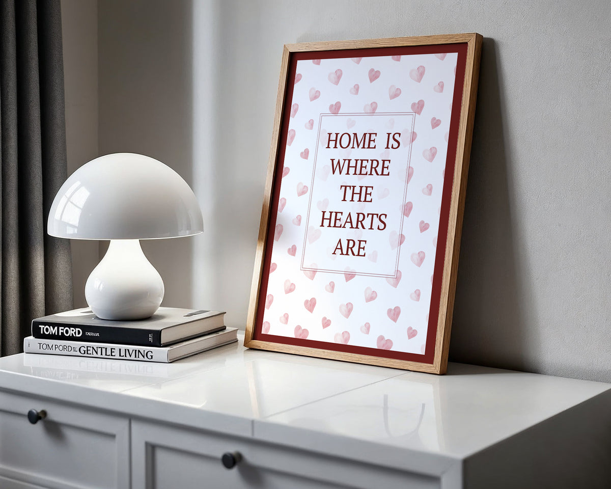 Pink Hearts Print (A4, A5, 5x7, 4x6)