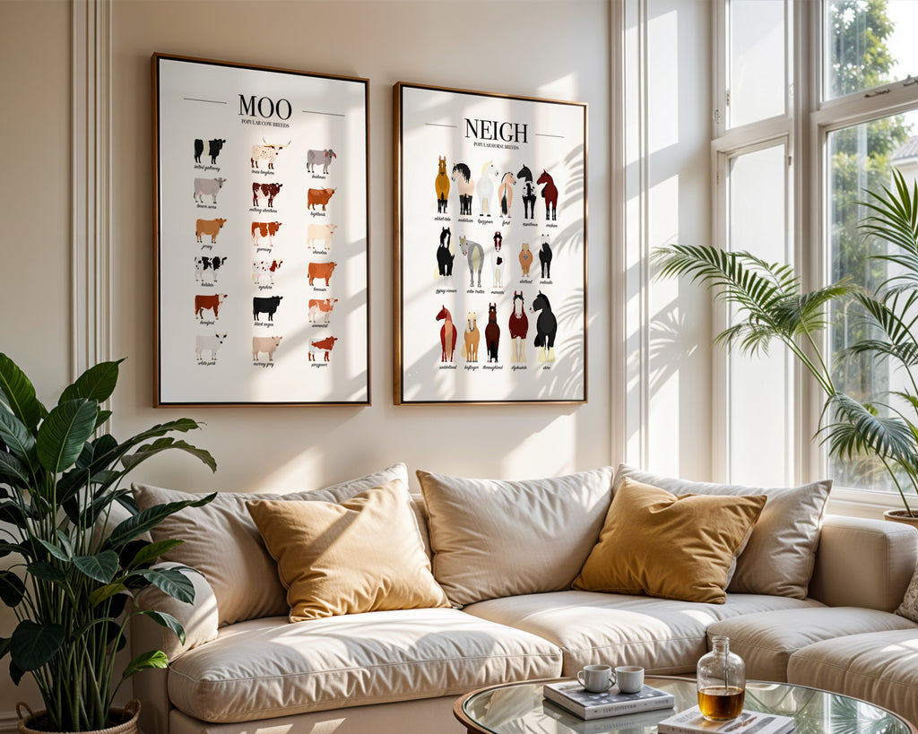 Horse Breeds Animal Print (A3, A4, A5, 5x7, 4x6)