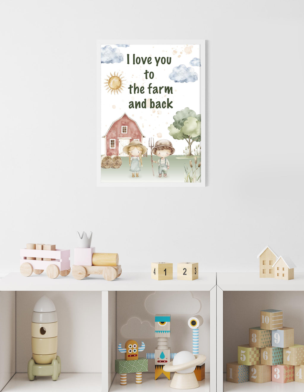 I Love You To The Farm and Back Print