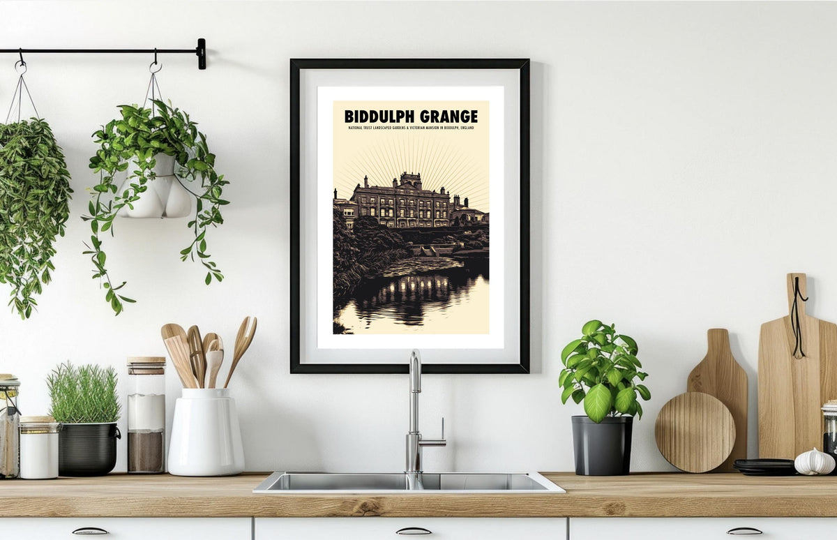 Biddulph Grange Gardens Print: Staffordshire Moorlands UK Travel Wall Art, British Historic Building
