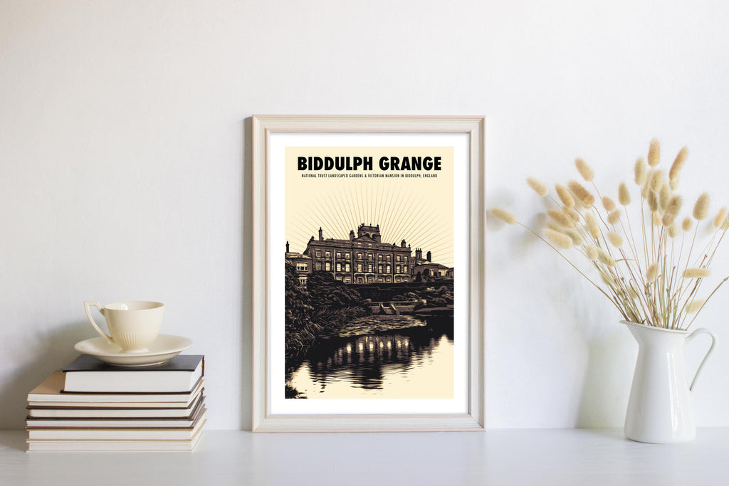 Biddulph Grange Gardens Print: Staffordshire Moorlands UK Travel Wall Art, British Historic Building