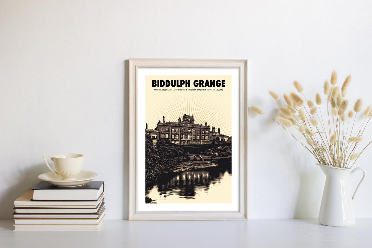 Biddulph Grange Gardens Print: Staffordshire Moorlands UK Travel Wall Art, British Historic Building