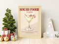 Retro Sugar Cookie Martini Print: Vintage Christmas Cocktail Bar Cart Gallery Wall Art Poster