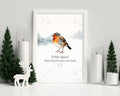 Christmas Remembrance Robin Poem Print, Bereavement Gift, Missing Loved Ones at Xmas, In Loving Memory, Sympathy or Memorial Gift