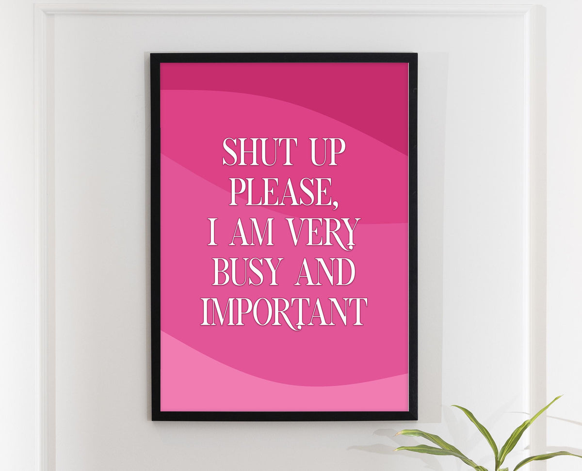 Bridget Jones Quote Poster, Bold Typography Pink Wall Art, Statement Office Prints, Modern Female Empowerment Artwork, Film Type Home Decor