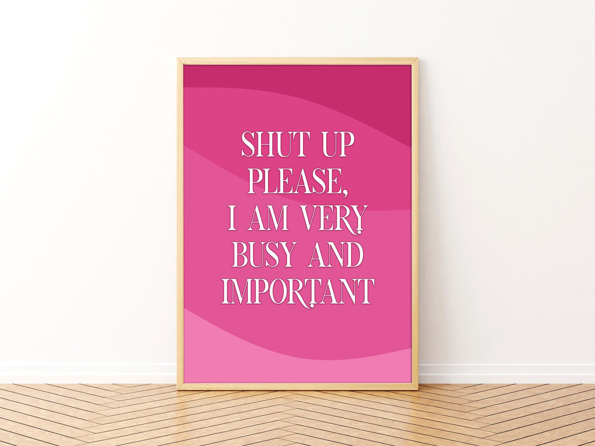 Bridget Jones Quote Poster, Bold Typography Pink Wall Art, Statement Office Prints, Modern Female Empowerment Artwork, Film Type Home Decor