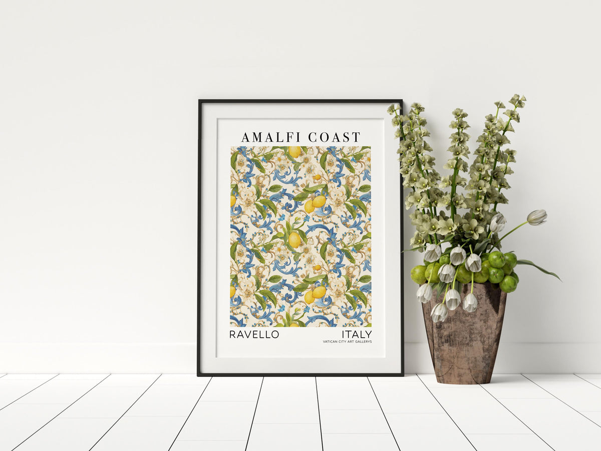 Amalfi Coast Wall Art Print Set, Italian Travel Print Bundle, Set of 3 Prints, Italy Kitchen Posters, Sorrento, Positano, Ravello, Capri