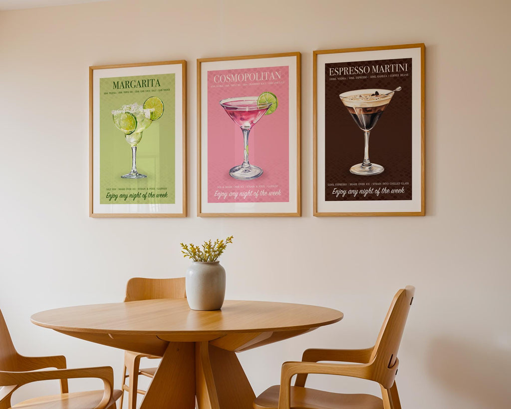 Cosmopolitan Cocktail Print, Cocktail Posters For Room, Cosmo Drinks Print, Cocktail Recipe Poster, Wall Art For Bar Cart