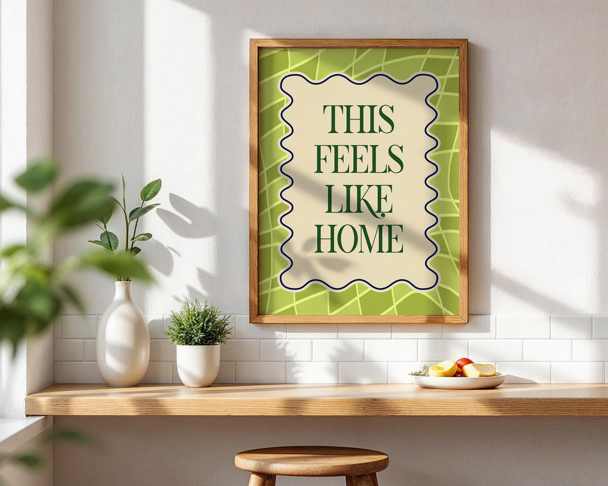 This Feels Like Home Print, New Home Wall Art, Hallway Poster, Porch Prints, Living Room Artwork, Bright Home Decor