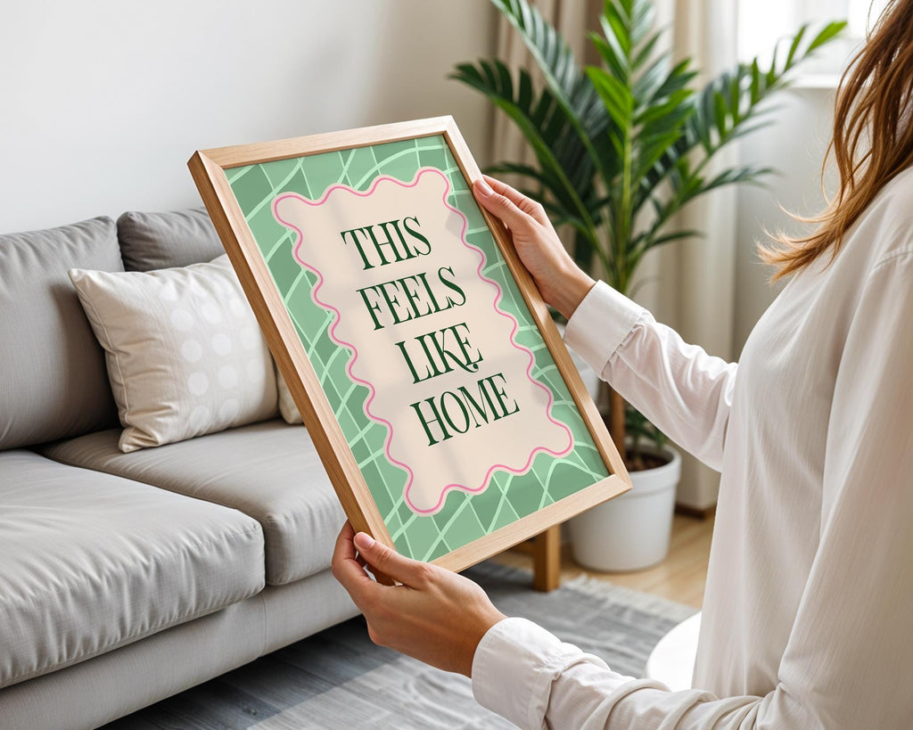 This Feels Like Home Print, New Home Wall Art, Hallway Poster, Porch Prints, Living Room Artwork, Bright Home Decor