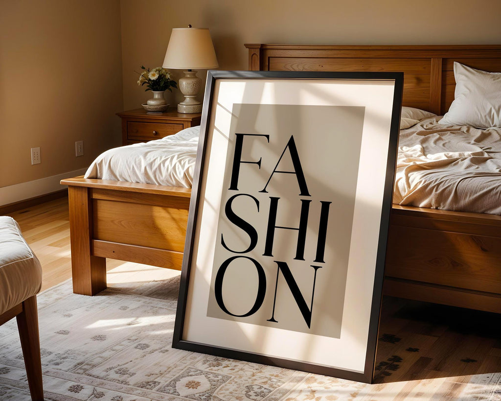 Fashion Wall Posters, Neutral Minimalist Typography Artwork, Fashion Bedroom Prints, Bold Gallery Wall Decor, Custom Poster Gift, A3 A4 A5
