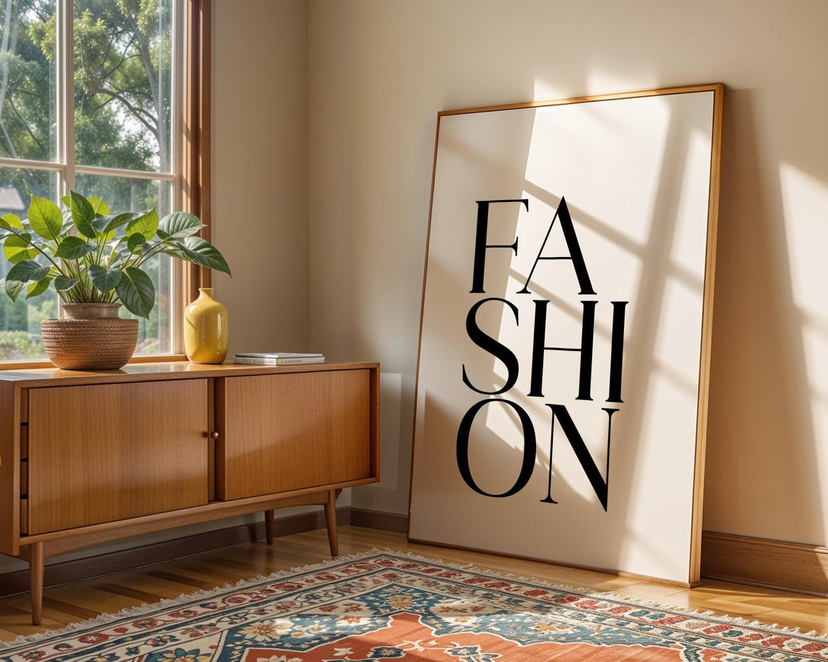 Fashion Wall Posters, Neutral Minimalist Typography Artwork, Fashion Bedroom Prints, Bold Gallery Wall Decor, Custom Poster Gift, A3 A4 A5