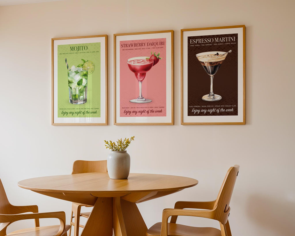 Espresso Martini Cocktail Print: Cocktail Recipe Poster, Martini Wall Decor, Cocktail Prints For Kitchen, Home Bar Poster, Cocktail Wall Art