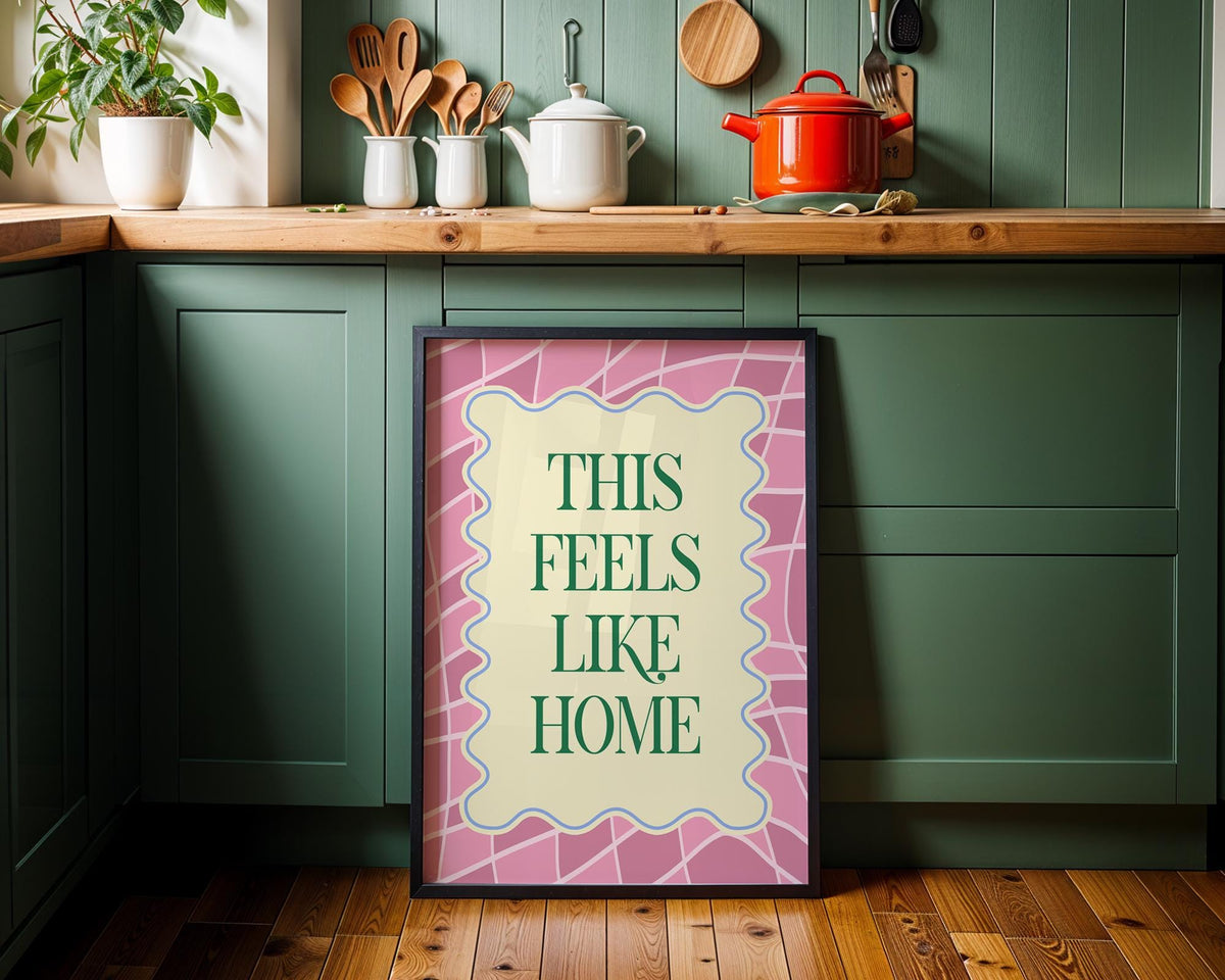 This Feels Like Home Print, New Home Wall Art, Hallway Poster, Porch Prints, Living Room Artwork, Bright Home Decor