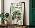 House Plant Print, Plant Lover Wall Decor, Plant Decor For Shelves, Funny Kitchen Wall Prints, House Plant Present, Gardening Gift For Her