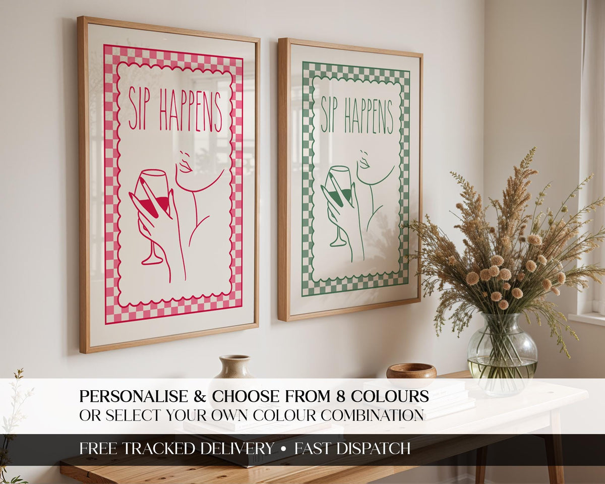 Funny Wine Wall Art, Custom Wine Print, Kitchen Bar Decor, Typography Wall Art, Maximalist Alcohol Kitchen Decor, Bar Cart Poster