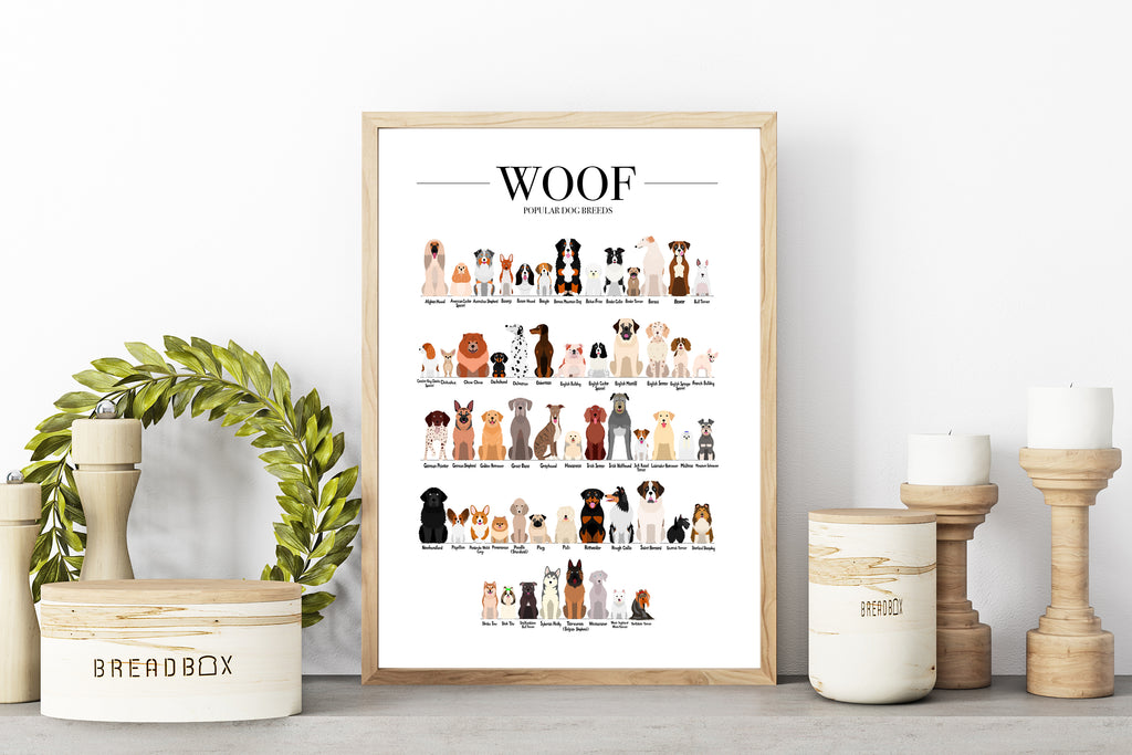 Dog Breeds Animal Print (A3, A4, A5, 5x7, 4x6)