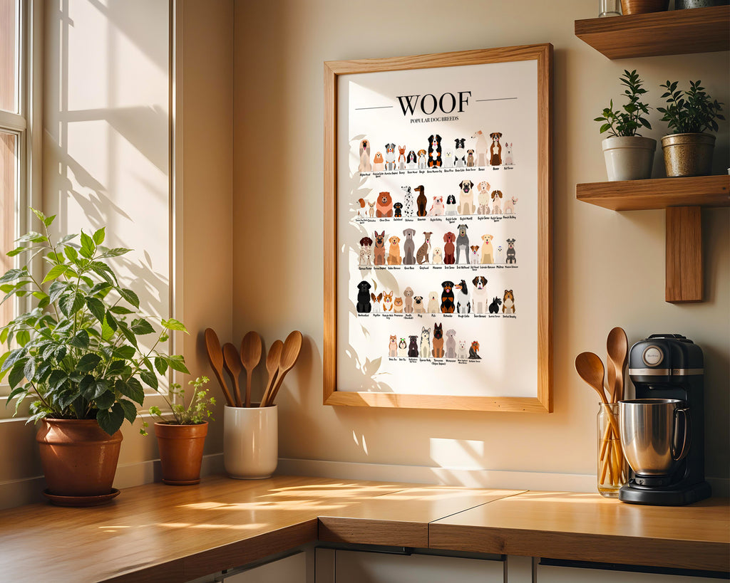 Dog Breeds Animal Print (A3, A4, A5, 5x7, 4x6)